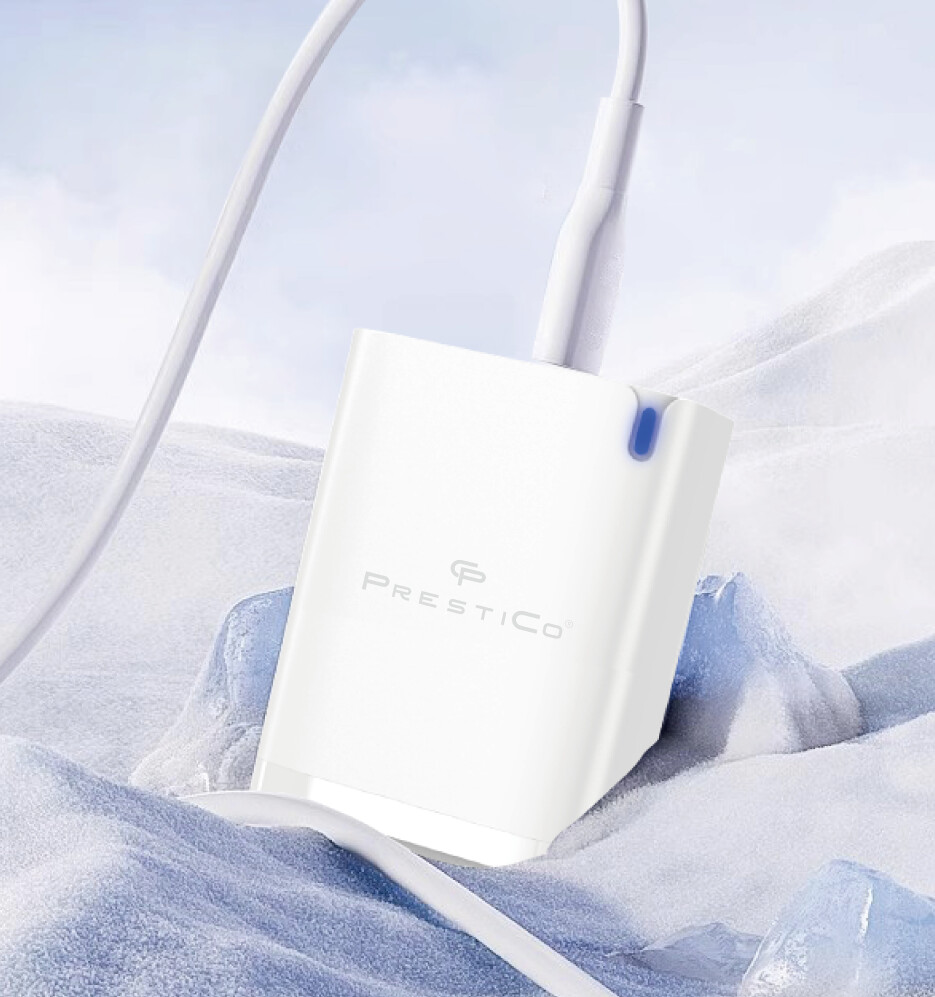 Ładowarka sieciowa PRESTICO F24 Typ-C 45W Gan biała Xiaomi Redmi Note 12 5G / 3 Ładowarka sieciowa PRESTICO F24 Typ-C 45W Gan biała Xiaomi Redmi Note 12 5G / 3