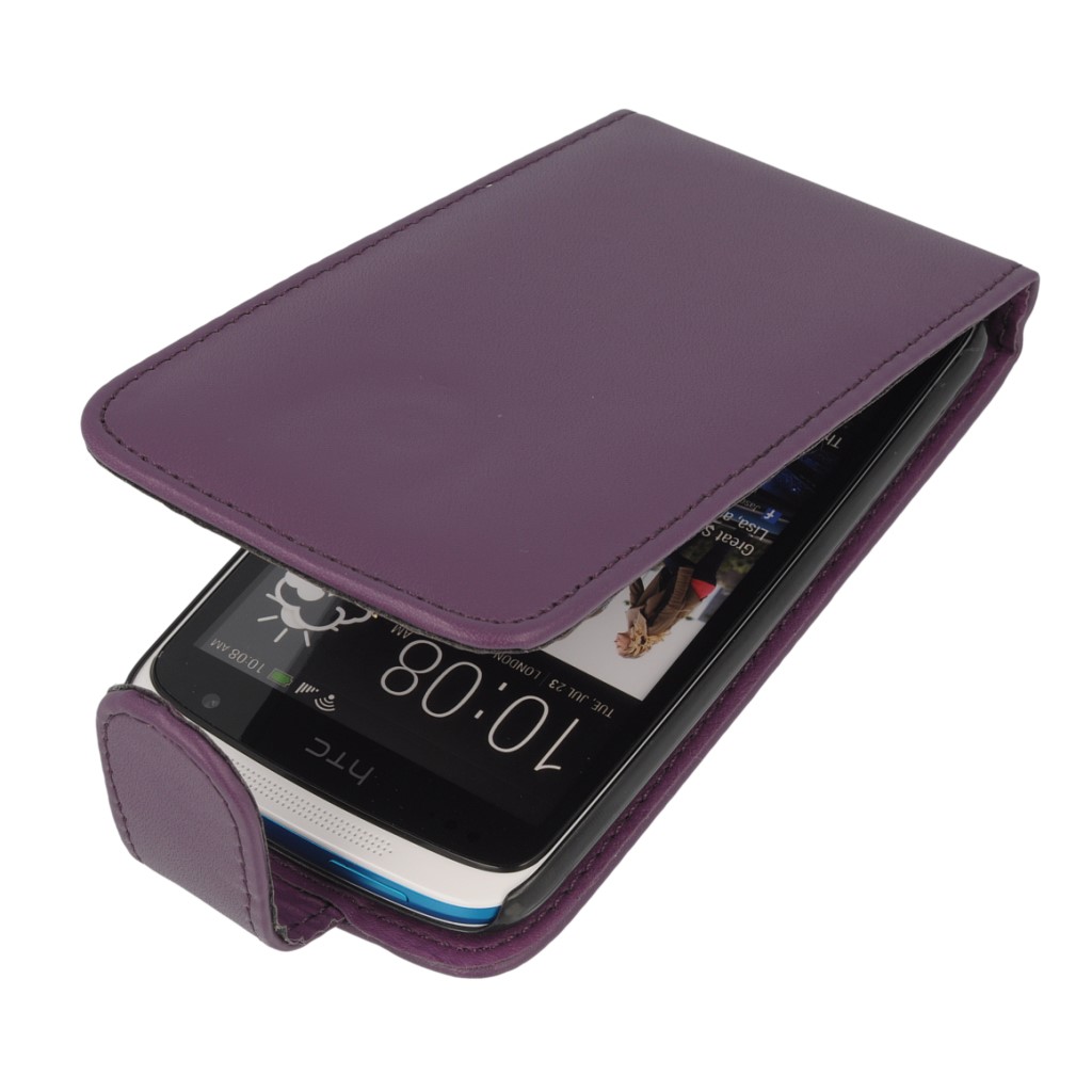Pokrowiec z klapk� na magnes Prestige fioletowy HTC Desire 500