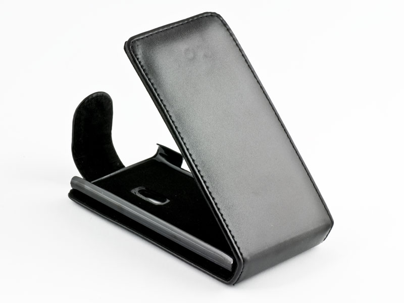 Pokrowiec z klapk na magnes Prestige czarny NOKIA Lumia 610 / 3
