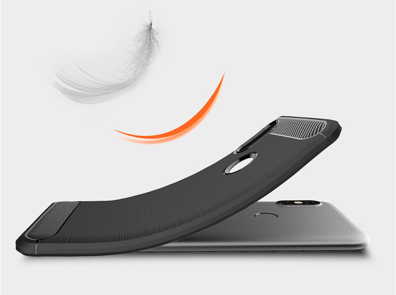 Pokrowiec etui pancerne Karbon Case czarne Xiaomi Redmi S2 / 4