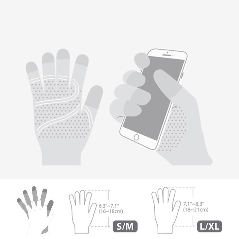 Rkawiczki Moshi Digits Touchscreen Gloves szare S/M / 6