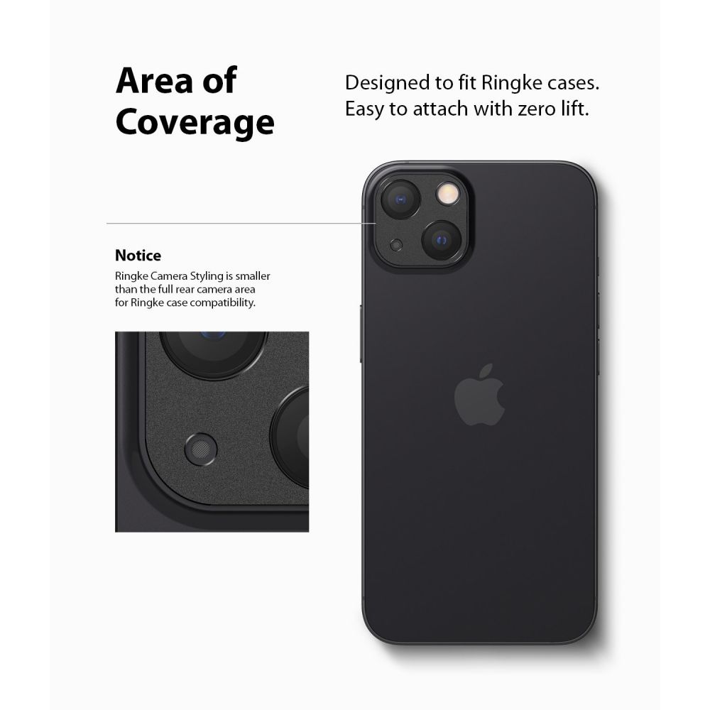 Szko hartowane Ringke Camera Styling czarne APPLE iPhone 13 mini / 8