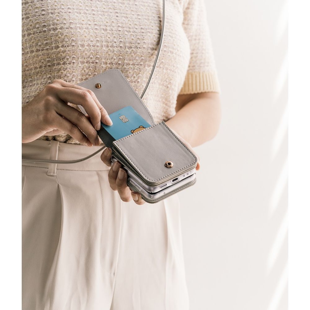 Pokrowiec Ringke Signature Card Pocket Dove grey SAMSUNG Galaxy Z Flip 4 / 4