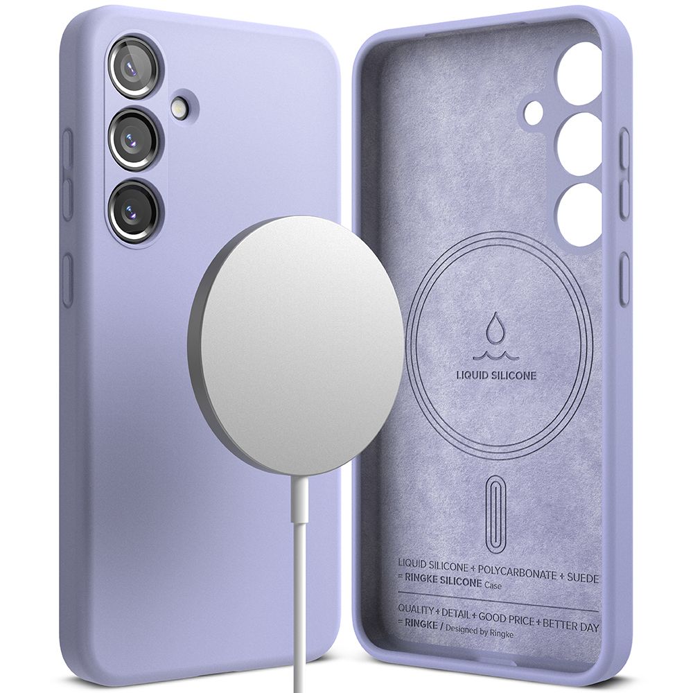 Pokrowiec Ringke Silicone Magnetic Magsafe lavender SAMSUNG Galaxy S24 / 2