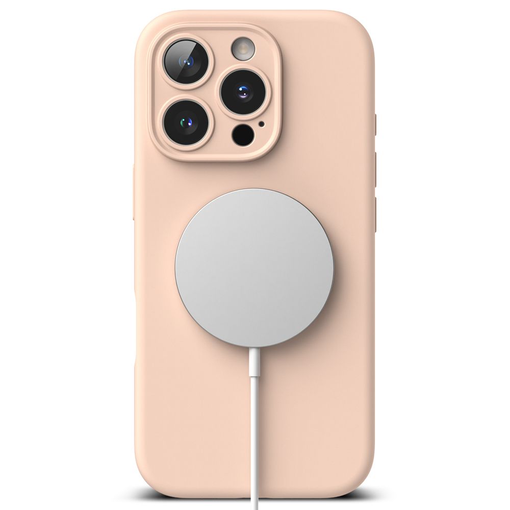 Pokrowiec Ringke Silicone Magnetic Magsafe Różowe sand APPLE iPhone 16 Pro Max / 4