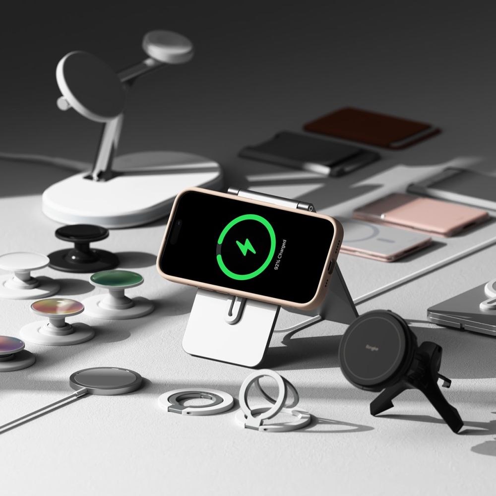 Pokrowiec Ringke Silicone Magnetic Magsafe Różowe sand APPLE iPhone 16 Pro Max / 5