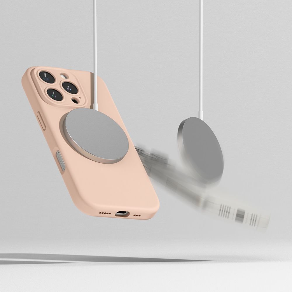Pokrowiec Ringke Silicone Magnetic Magsafe Różowe sand APPLE iPhone 16 Pro Max / 6