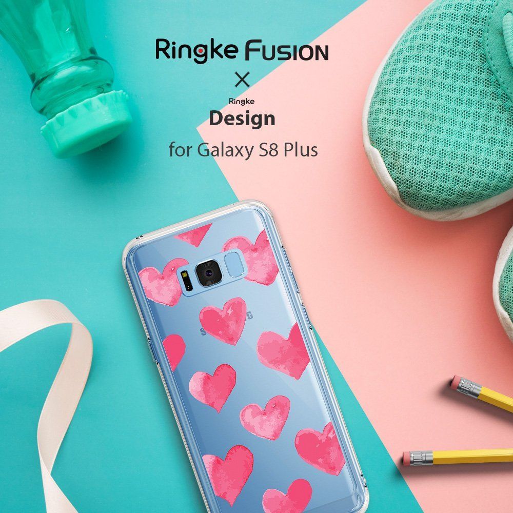 Pokrowiec etui Ringke Fusion Design Serca SAMSUNG Galaxy S8+ / 2