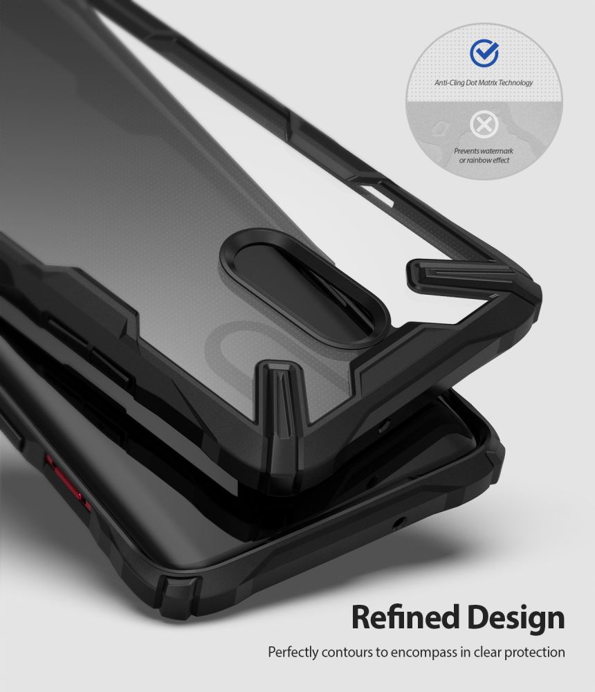 Pokrowiec etui Ringke Fusion X czarne OnePlus 7 / 4
