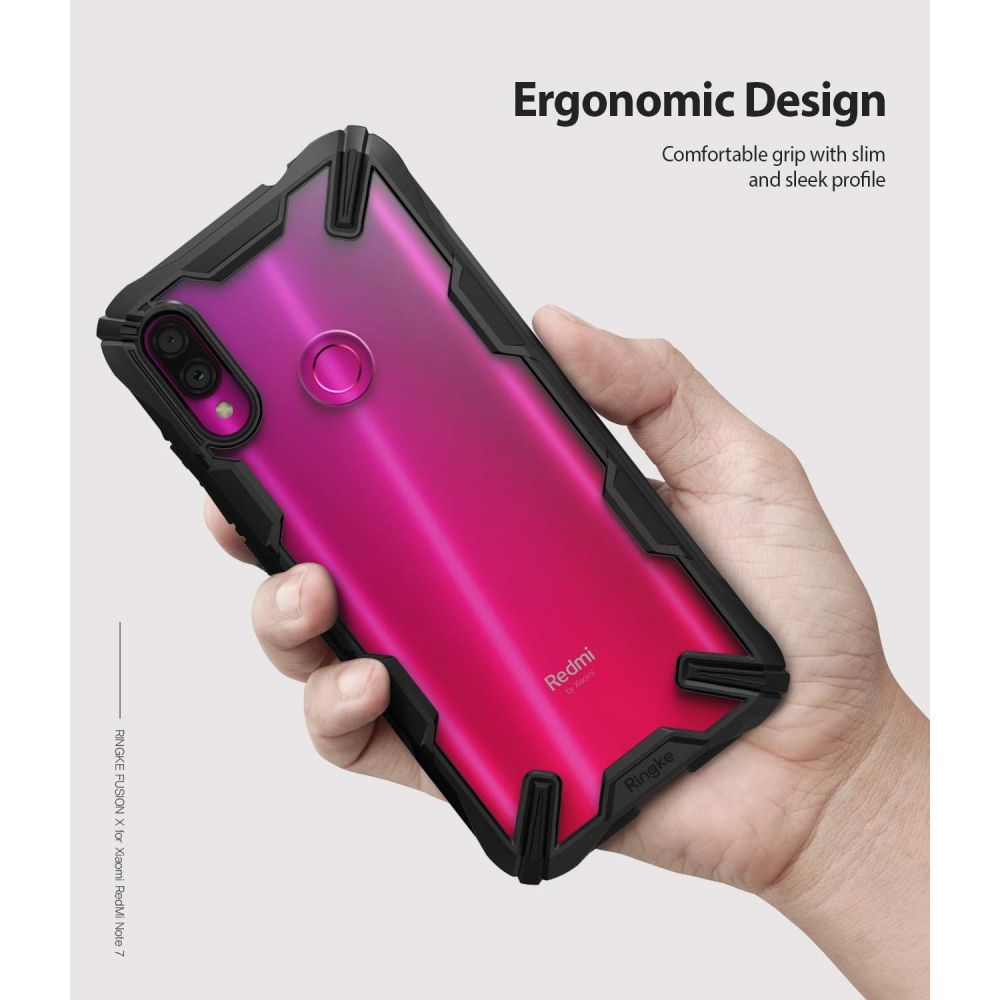 Pokrowiec etui Ringke Fusion X czarne Xiaomi Redmi Note 7 / 2