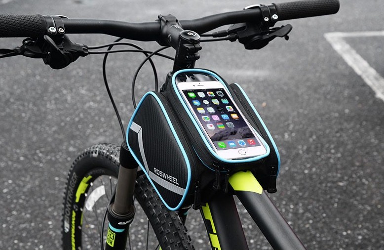 Uchwyt rowerowy Sakwa na ram 2w1 Roswheel SAHOO D12813 niebieska Xiaomi Redmi Note 9 Pro 5G / 4