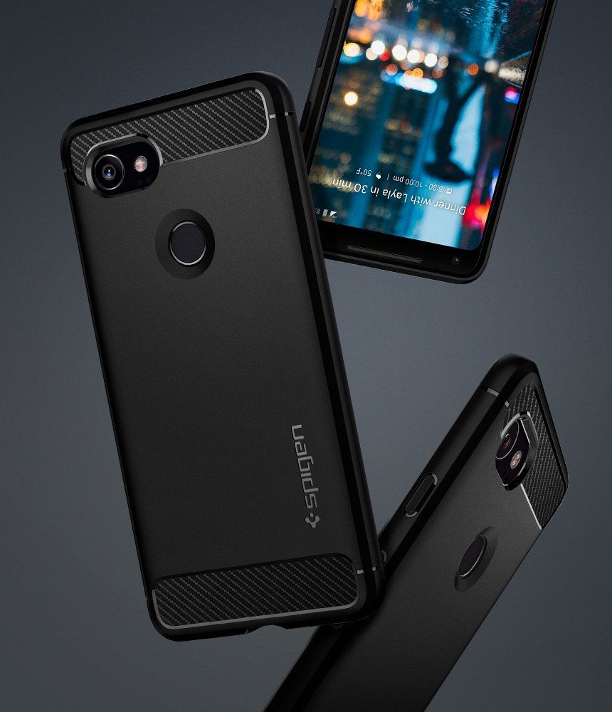 Pokrowiec etui Spigen Rugged Armor czarne Google Pixel 2 XL / 5