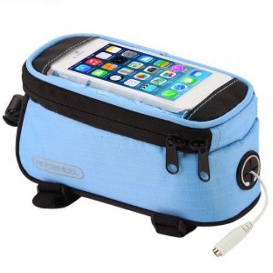 Uchwyt rowerowy Sakwa na ram Roswheel 12496 L 5,5 niebieska APPLE iPhone 14