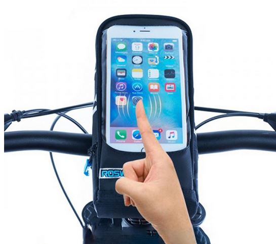 Uchwyt rowerowy Sakwa na kierownic Roswheel 111272-A 5,7 cala czarna Xiaomi Redmi Note 11 Pro / 8