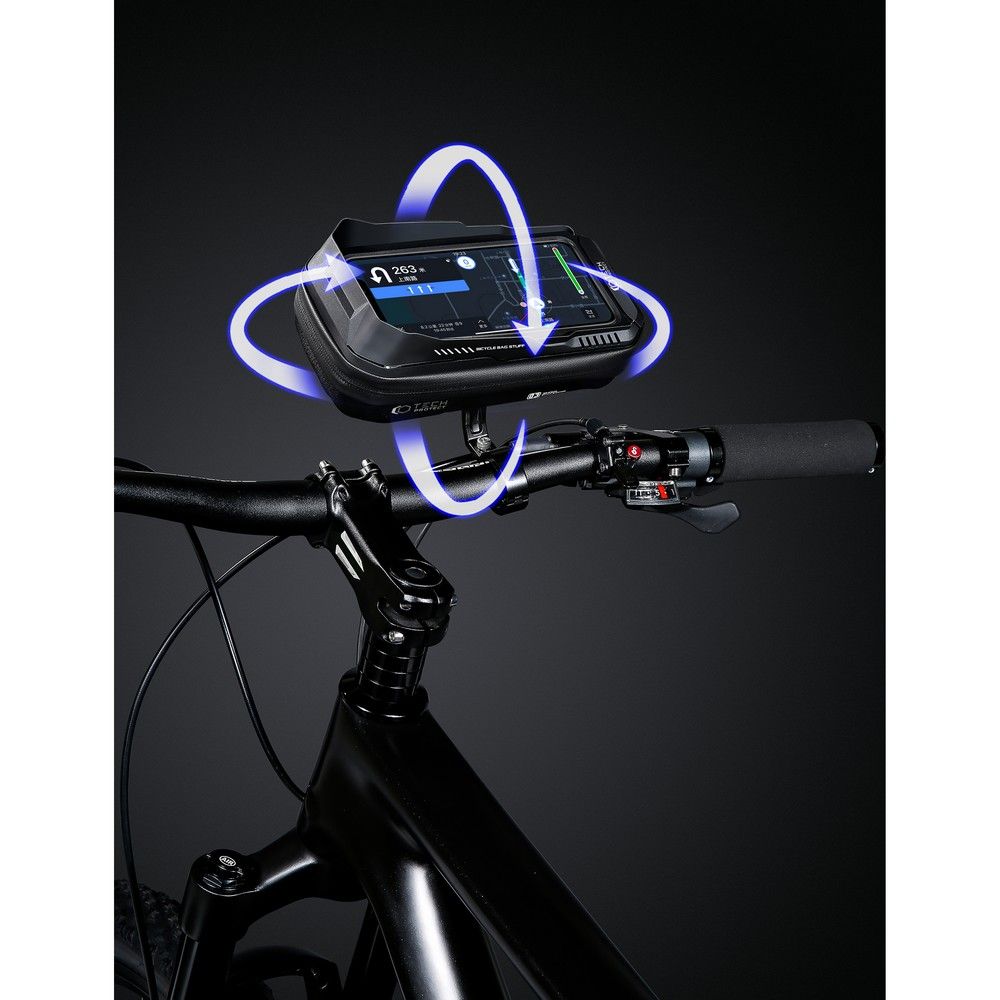 Uchwyt rowerowy sakwa na kierownic Tech-Protect XT3S czarna Honor 60 Pro / 10
