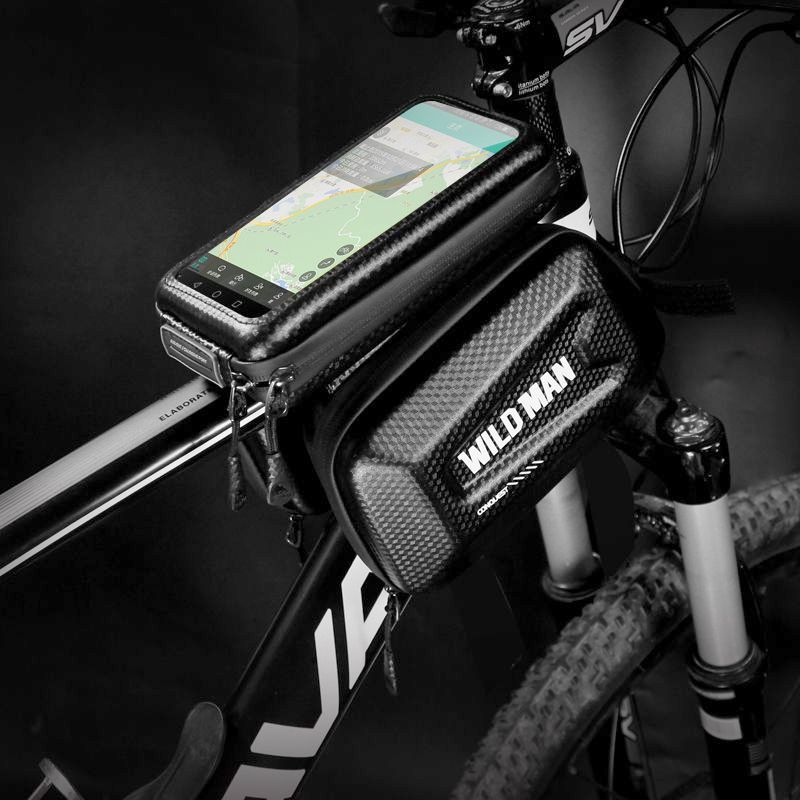 Uchwyt rowerowy Sakwa wodoodporna WildMan HardPouch XL czarna ASUS Zenfone Max Plus M1 / 3