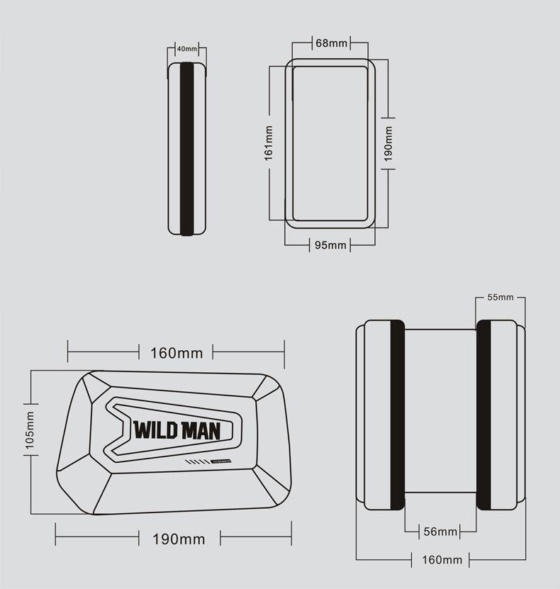 Uchwyt rowerowy Sakwa wodoodporna WildMan HardPouch XL czarna Xiaomi Redmi 9A / 6