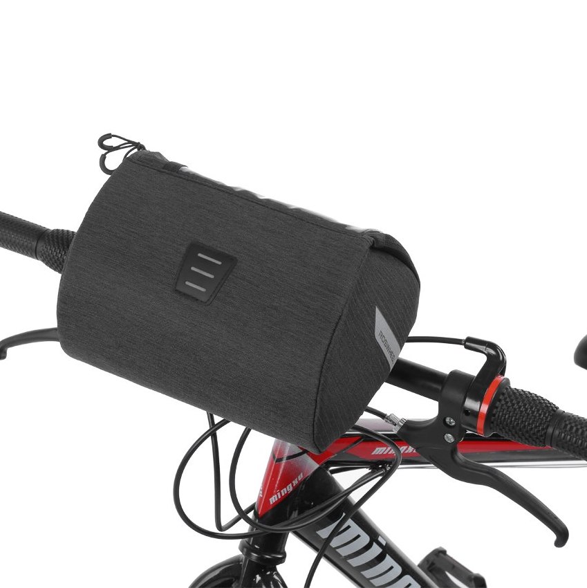 Uchwyt rowerowy Torba rowerowa na kierownic Roswheel Essentials szara Xiaomi Pocophone F1 / 3