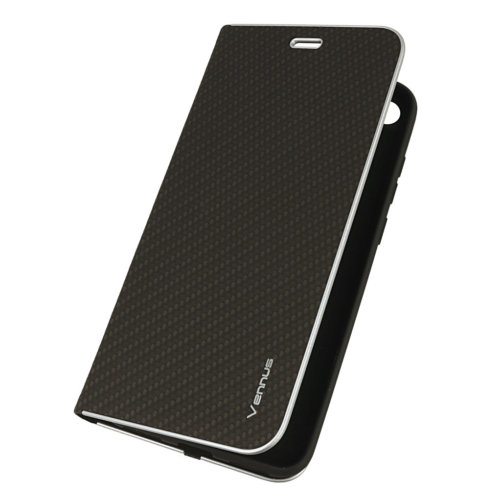 Pokrowiec etui Book Vennus Carbon czarne SAMSUNG Galaxy A02s