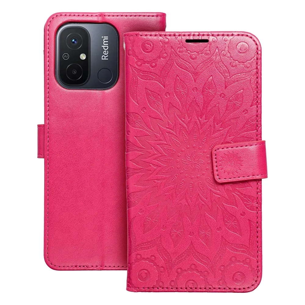 Pokrowiec etui portfelowe Mezzo z wytoczeniem Mandala magenta SAMSUNG Galaxy A05s