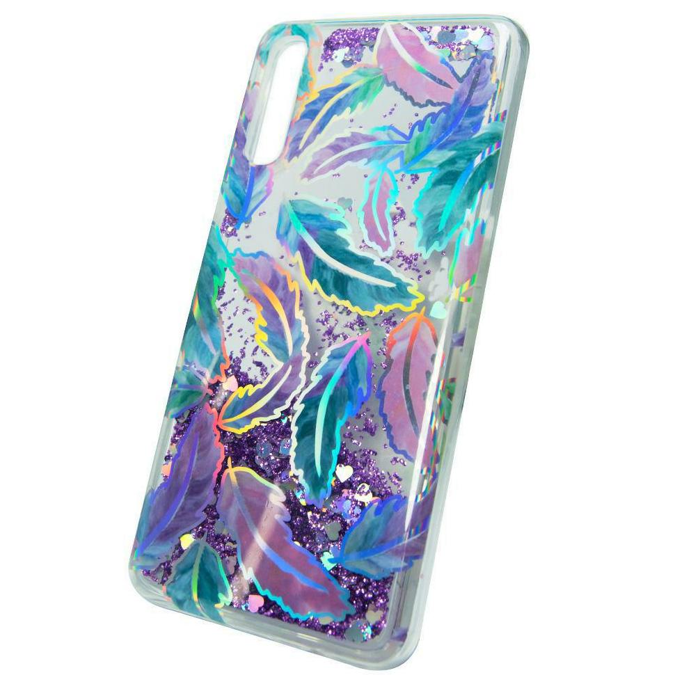 Pokrowiec etui z pynem Glitter​ Case Kolorowe Licie SAMSUNG Galaxy A10