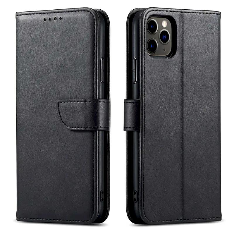 Pokrowiec etui z klapk na magnes Marva​ Wallet czarne SAMSUNG Galaxy A14 4G