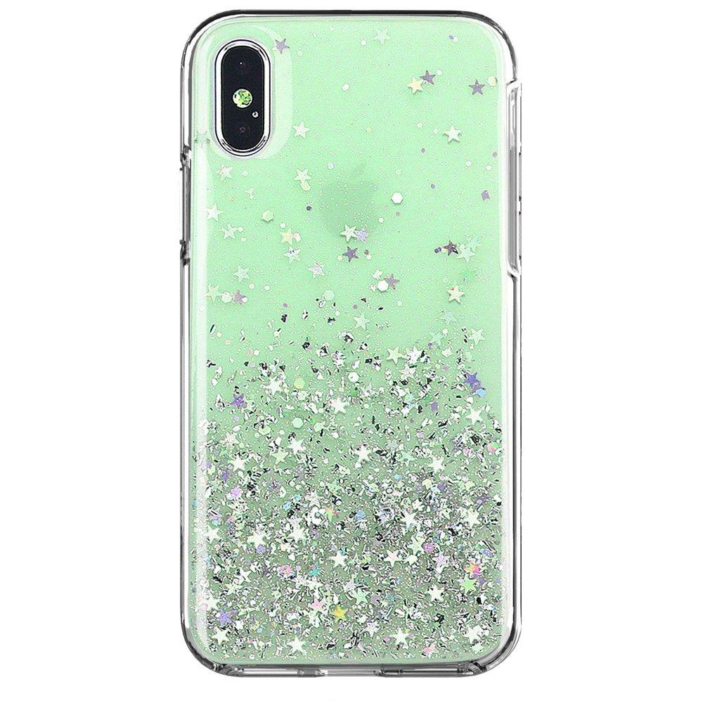 Pokrowiec etui silikonowe Wozinsky Star Glitter zielone SAMSUNG Galaxy A32 5G