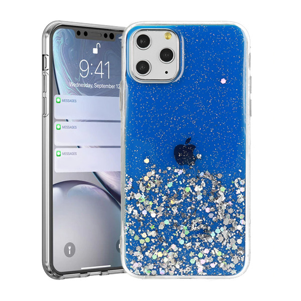 Pokrowiec silikonowe etui z brokatem Brilliant niebieskie SAMSUNG Galaxy A32 5G