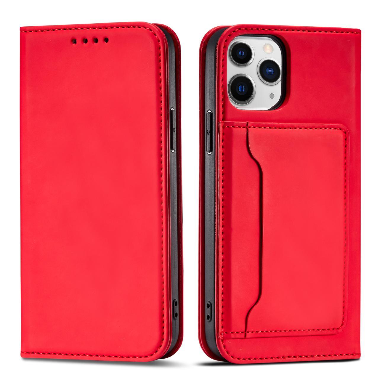 Pokrowiec etui z klapk Magnet Book Card czerwone SAMSUNG Galaxy A34 5G