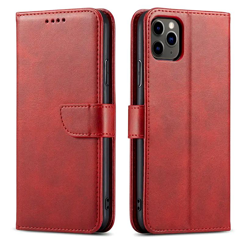 Pokrowiec etui z klapk na magnes Marva​ Wallet czerwone SAMSUNG Galaxy A34 5G