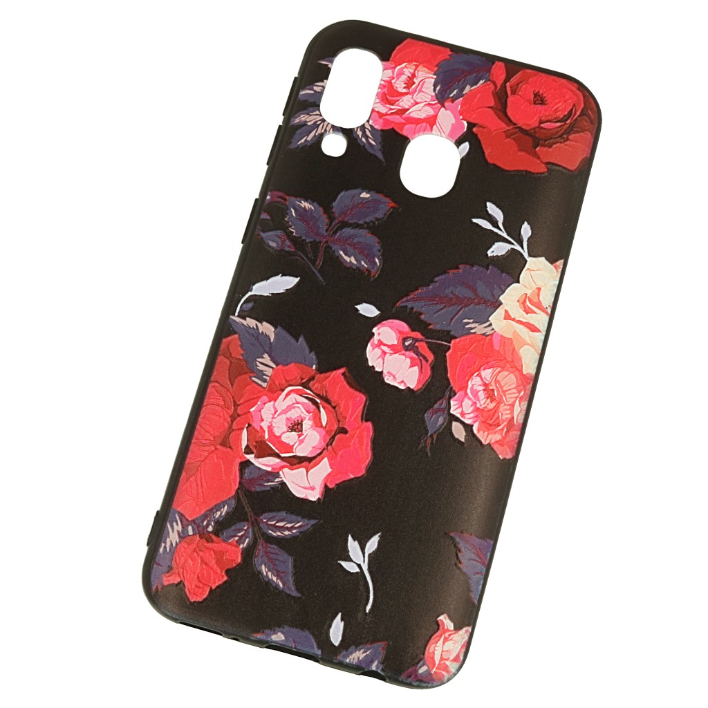 Pokrowiec etui Spring Flowers 3D czarne SAMSUNG Galaxy A42 5G