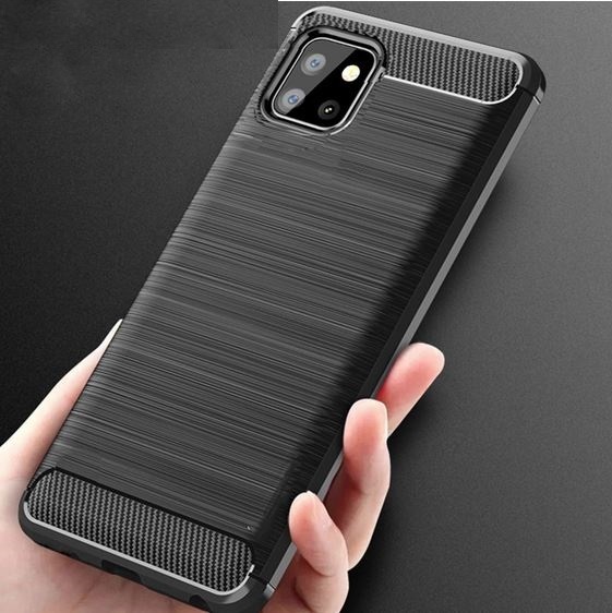Pokrowiec etui pancerne Karbon Case czarne SAMSUNG Galaxy Note 10 Lite / 4