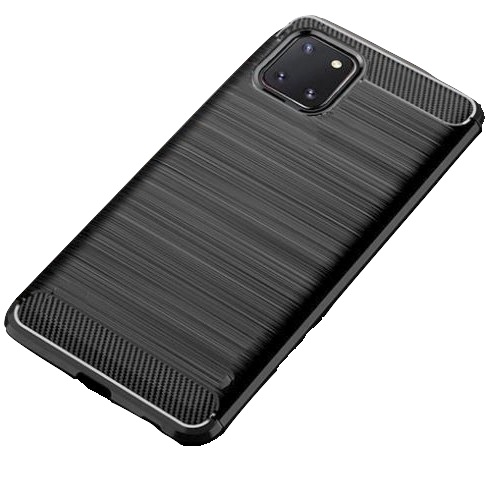Pokrowiec etui pancerne Karbon Case czarne SAMSUNG Galaxy Note 10 Lite