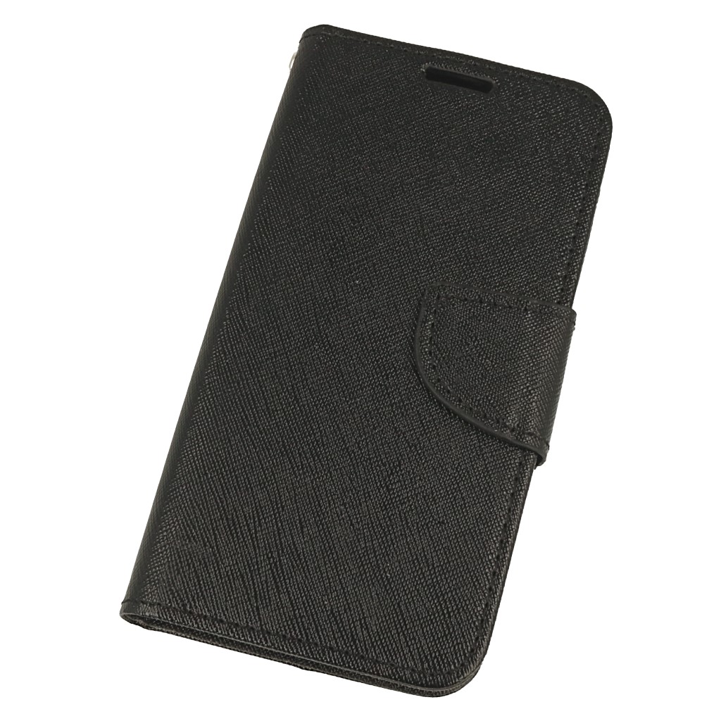 Pokrowiec etui z klapk na magnes Fancy Case czarne SAMSUNG GT-S7560 Galaxy Trend