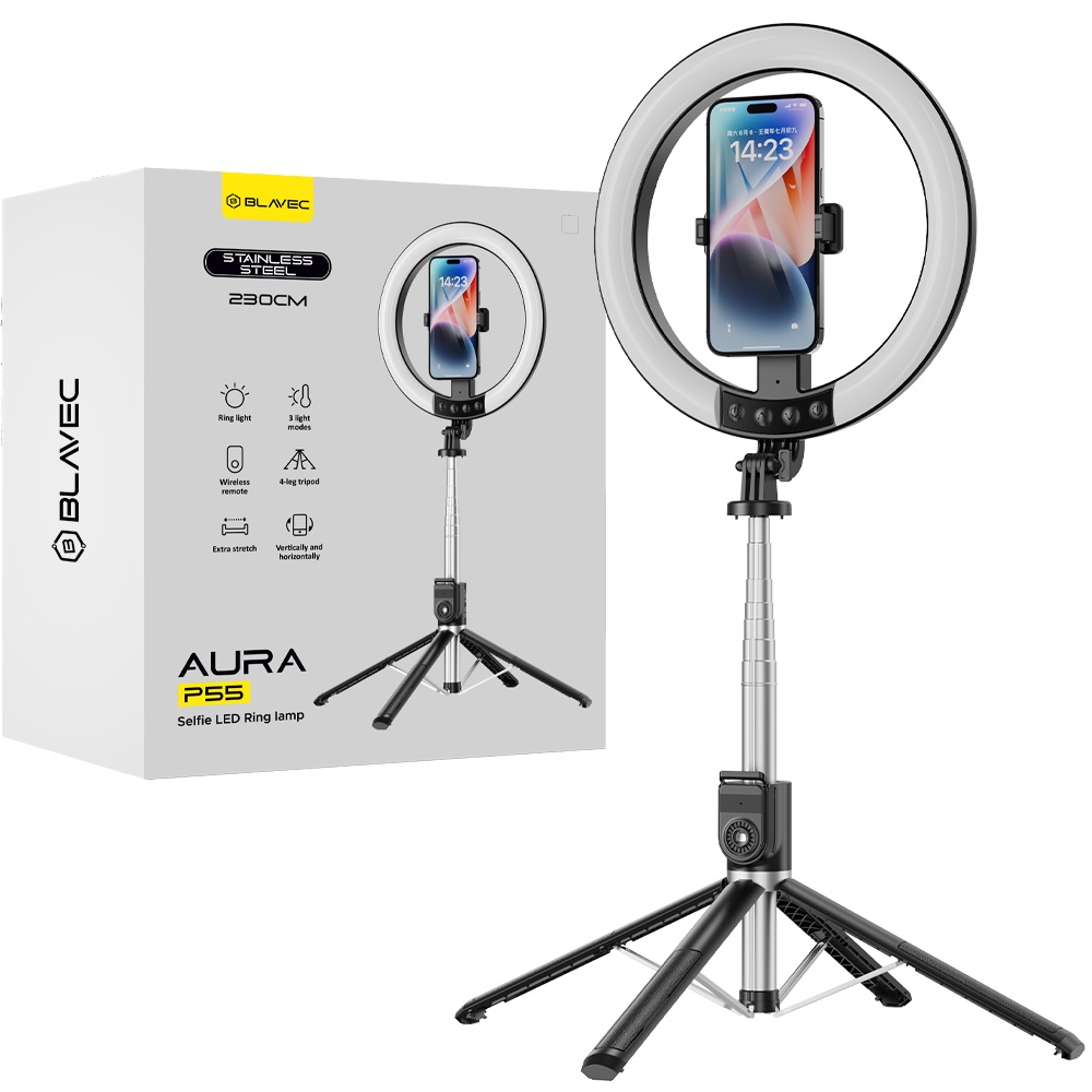 Statyw wysięgnik selfie Blavec Lampa LED Selfie P-55 z Tripodem i Pilotem 2,3m ALCATEL 1 2021 Statyw wysięgnik selfie Blavec Lampa LED Selfie P-55 z Tripodem i Pilotem 2,3m ALCATEL 1 2021