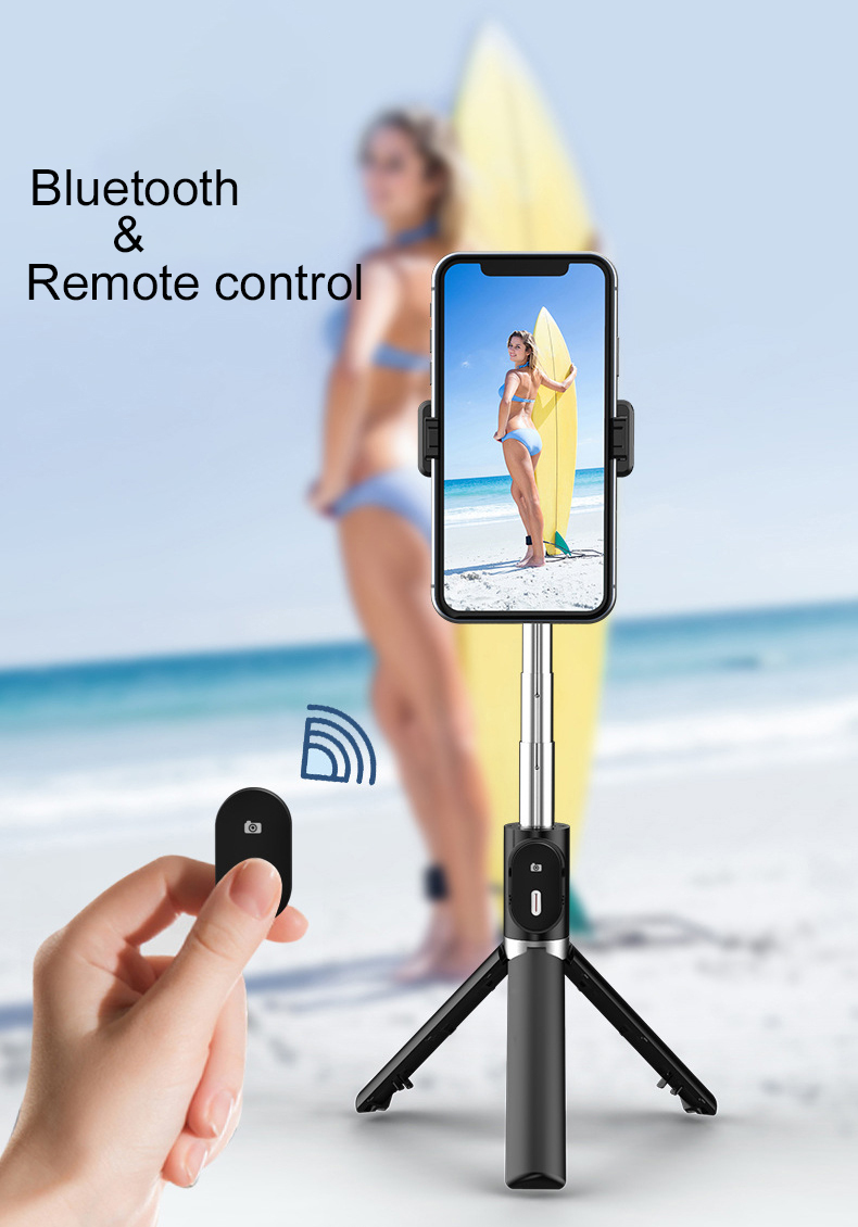 Statyw wysignik selfie z odpinanym pilotem bluetooth i tripodem P60 biay Lenovo Moto X Play / 8