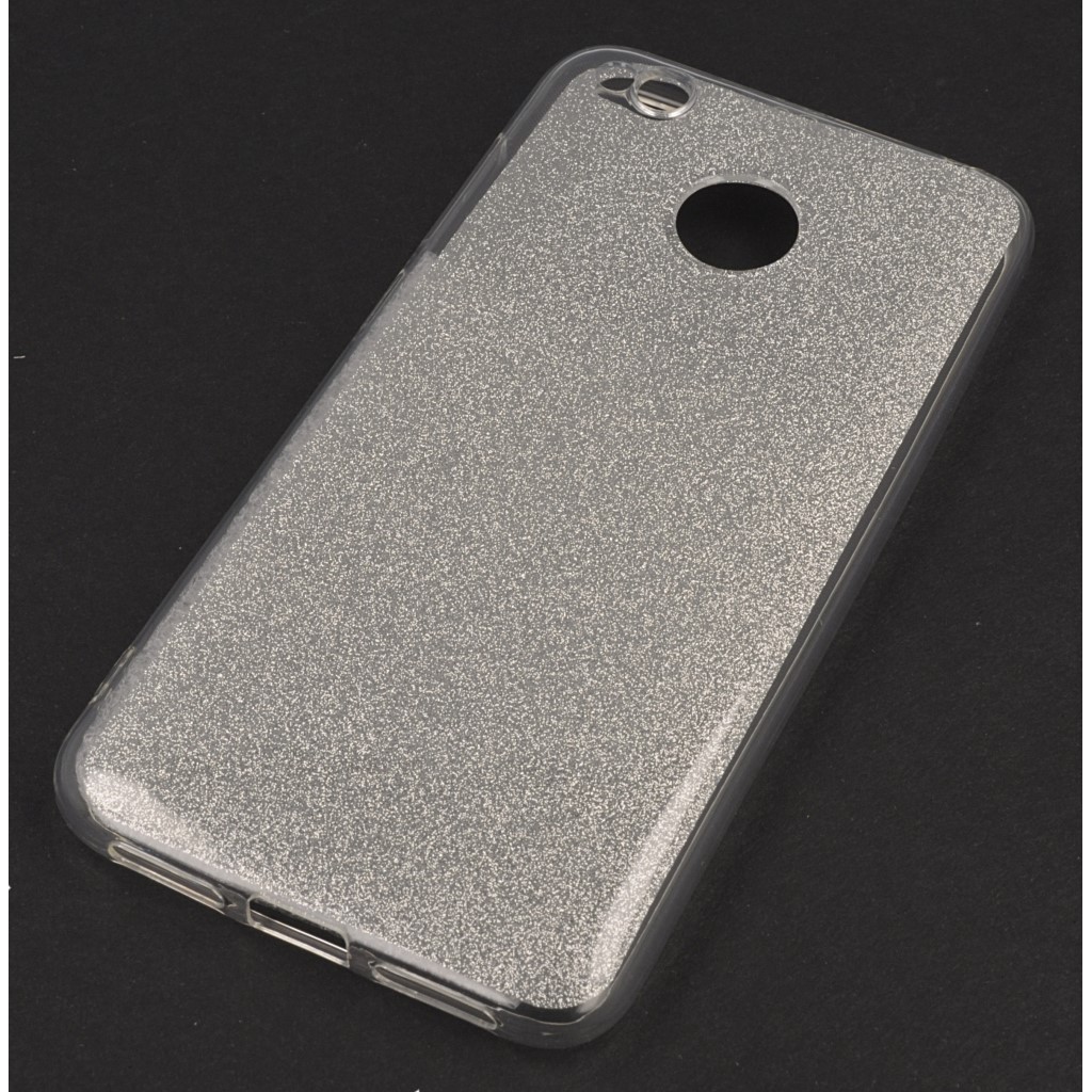 Pokrowiec etui z brokatem Bling Ombre srebrne Xiaomi Redmi Note 5