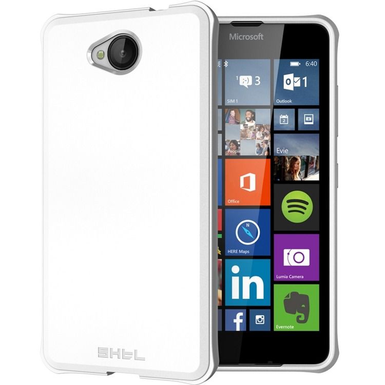 Pokrowiec etui case SHTL STRONG EDGES SMOOTH biay Microsoft Lumia 650