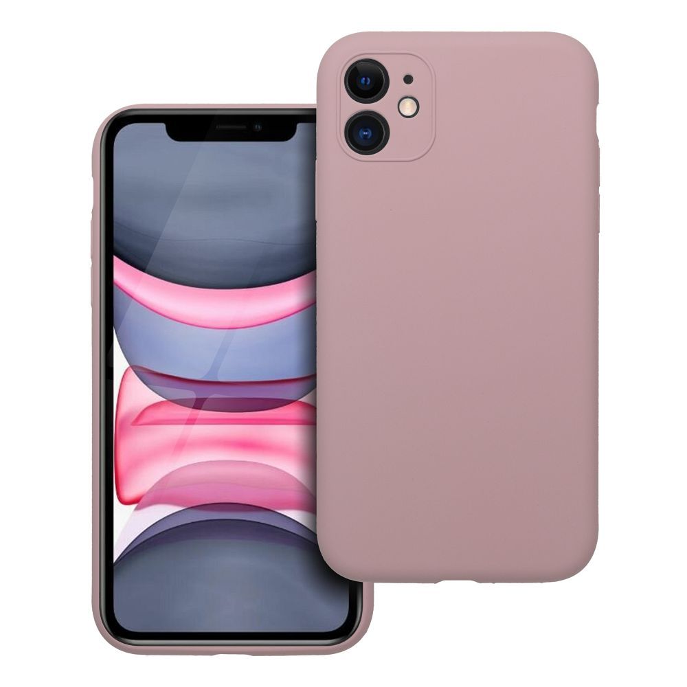 Pokrowiec etui Silicone 2mm jasnor�owe APPLE iPhone 11