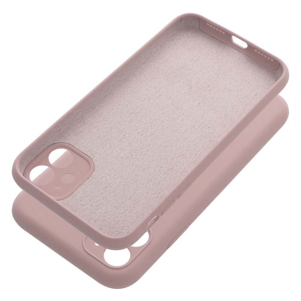 Pokrowiec etui Silicone 2mm jasnor�owe APPLE iPhone 11 / 5
