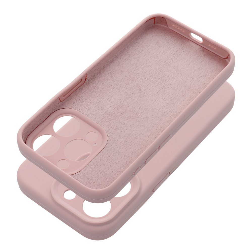 Pokrowiec etui Silicone 2mm jasnorowe APPLE iPhone 15 Pro