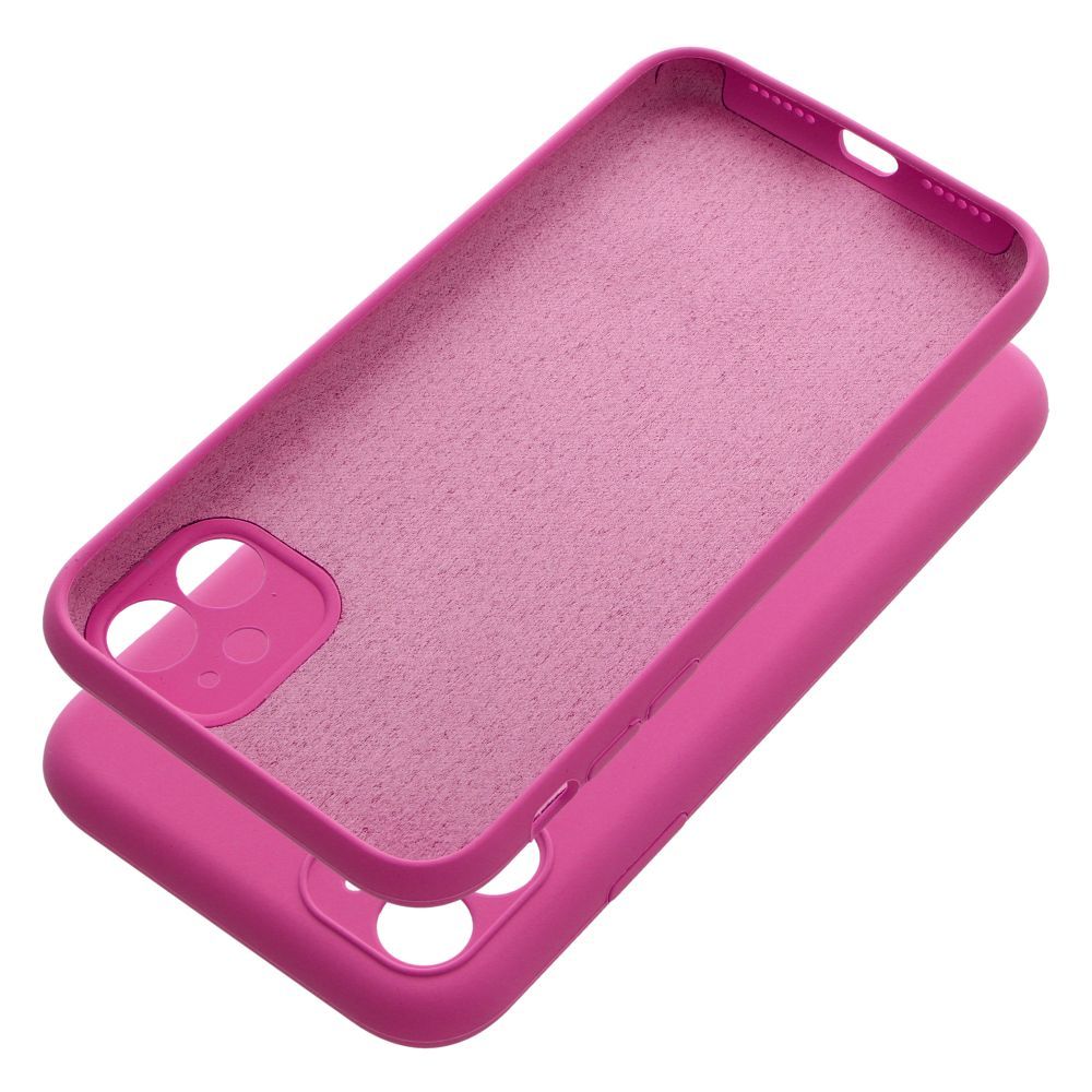 Pokrowiec etui Silicone 2mm r�owe APPLE iPhone 11 / 4