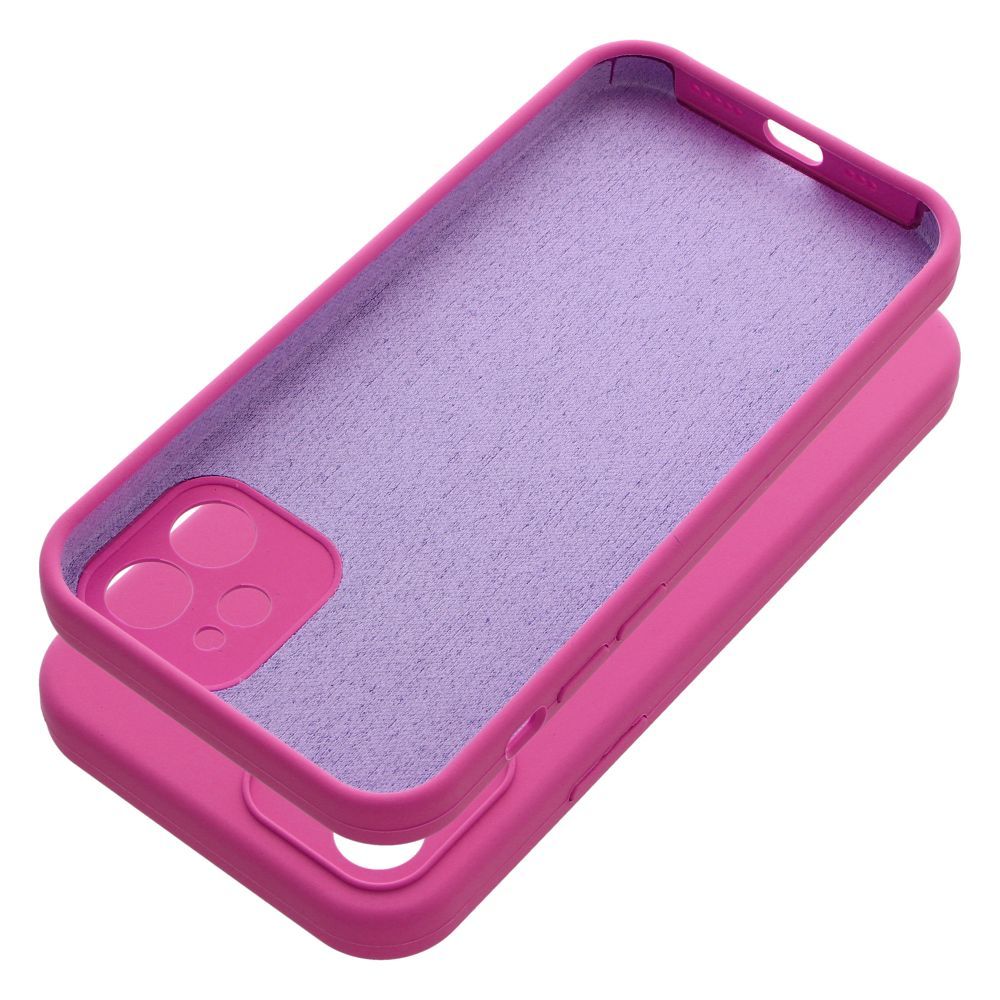 Pokrowiec etui Silicone 2mm rowe APPLE iPhone 12 / 5