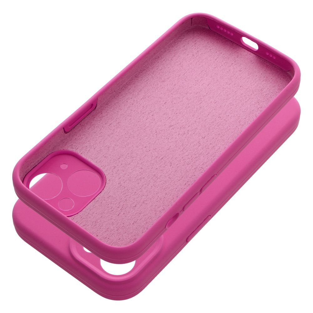 Pokrowiec etui Silicone 2mm r�owe APPLE iPhone 15 / 5
