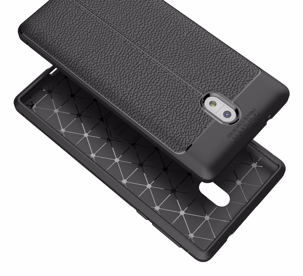 Pokrowiec etui imitacja skry Lux Case Skin czarne Lenovo Moto E4 Plus / 2