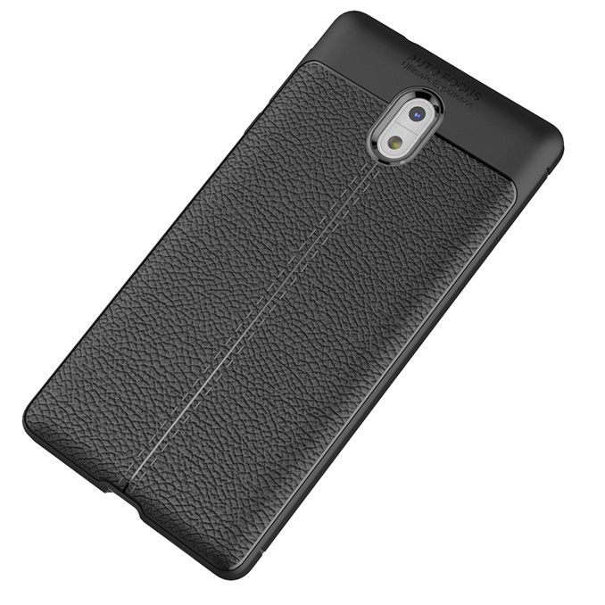 Pokrowiec etui imitacja skry Lux Case Skin czarne Lenovo Moto E4 Plus