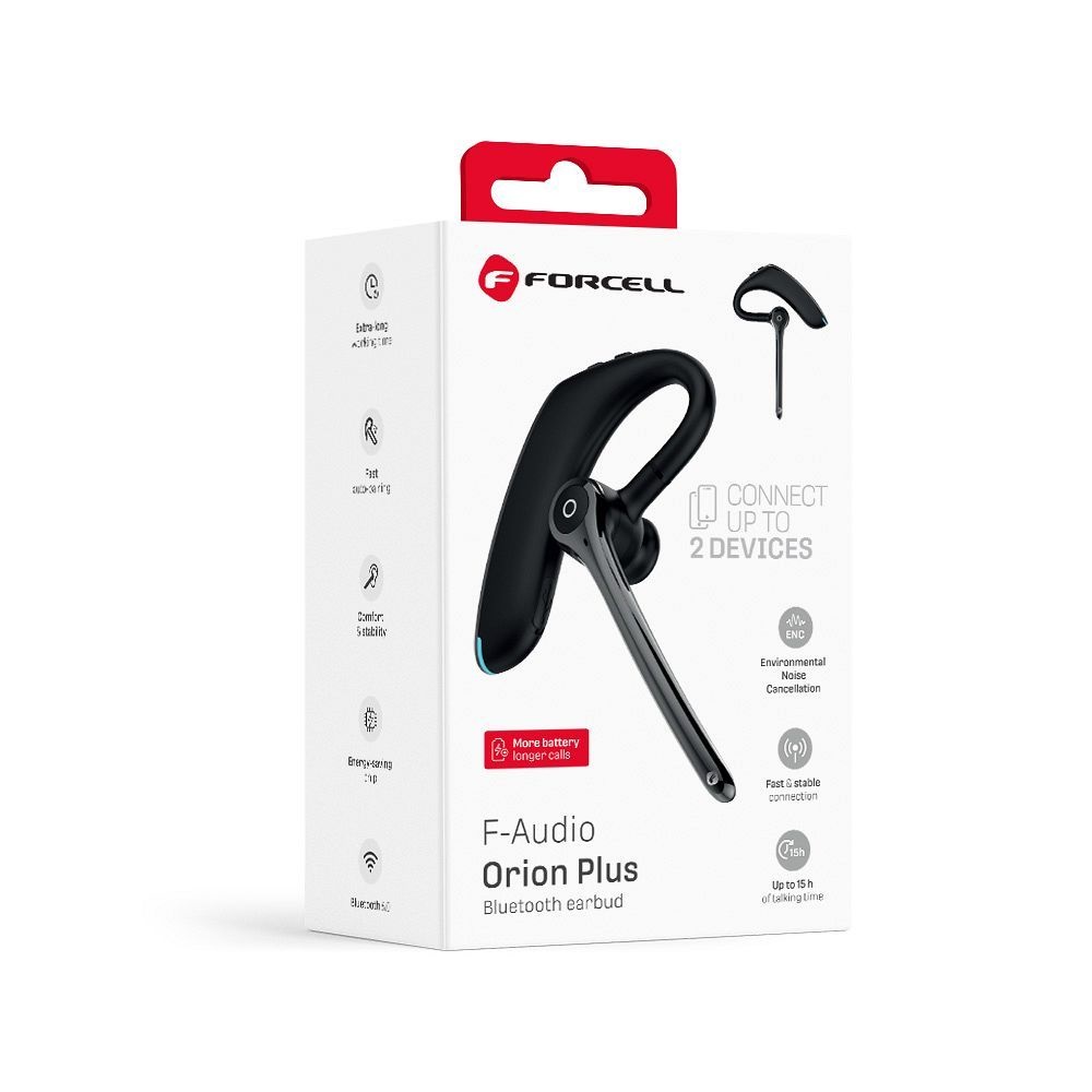 S�uchawka bluetooth Bluetooth Forcell Orion Plus BT 6.0 ENC czarna SAMSUNG Galaxy A72 5G / 8