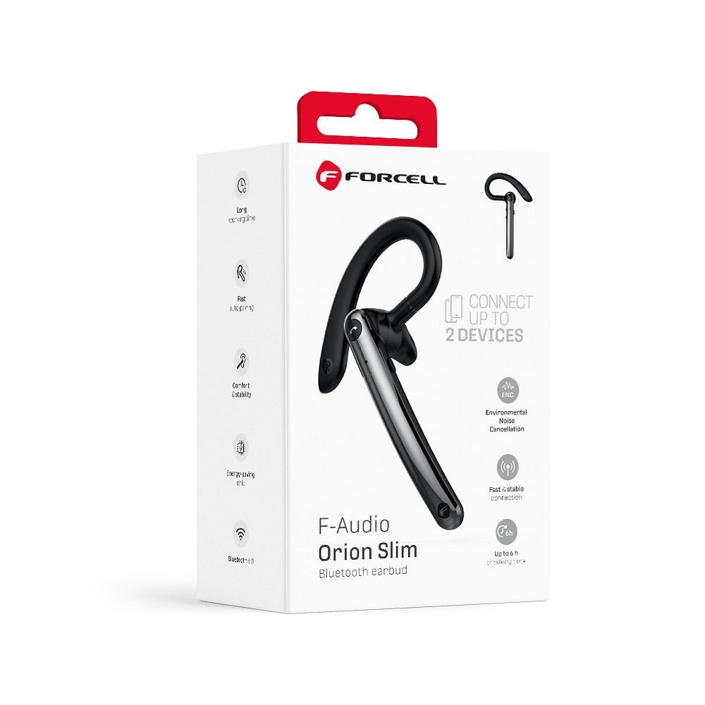 S�uchawka bluetooth Bluetooth Forcell Orion Slim BT 6.0 ENC czarna SAMSUNG Galaxy A72 5G / 7