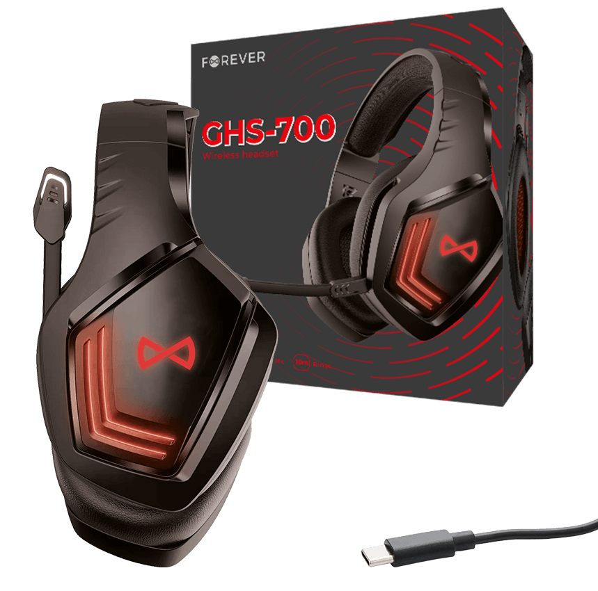 S�uchawki dla Gracza GHS-700 BT nauszne z mikrofonem czarne  Infinix Hot 20i / 9