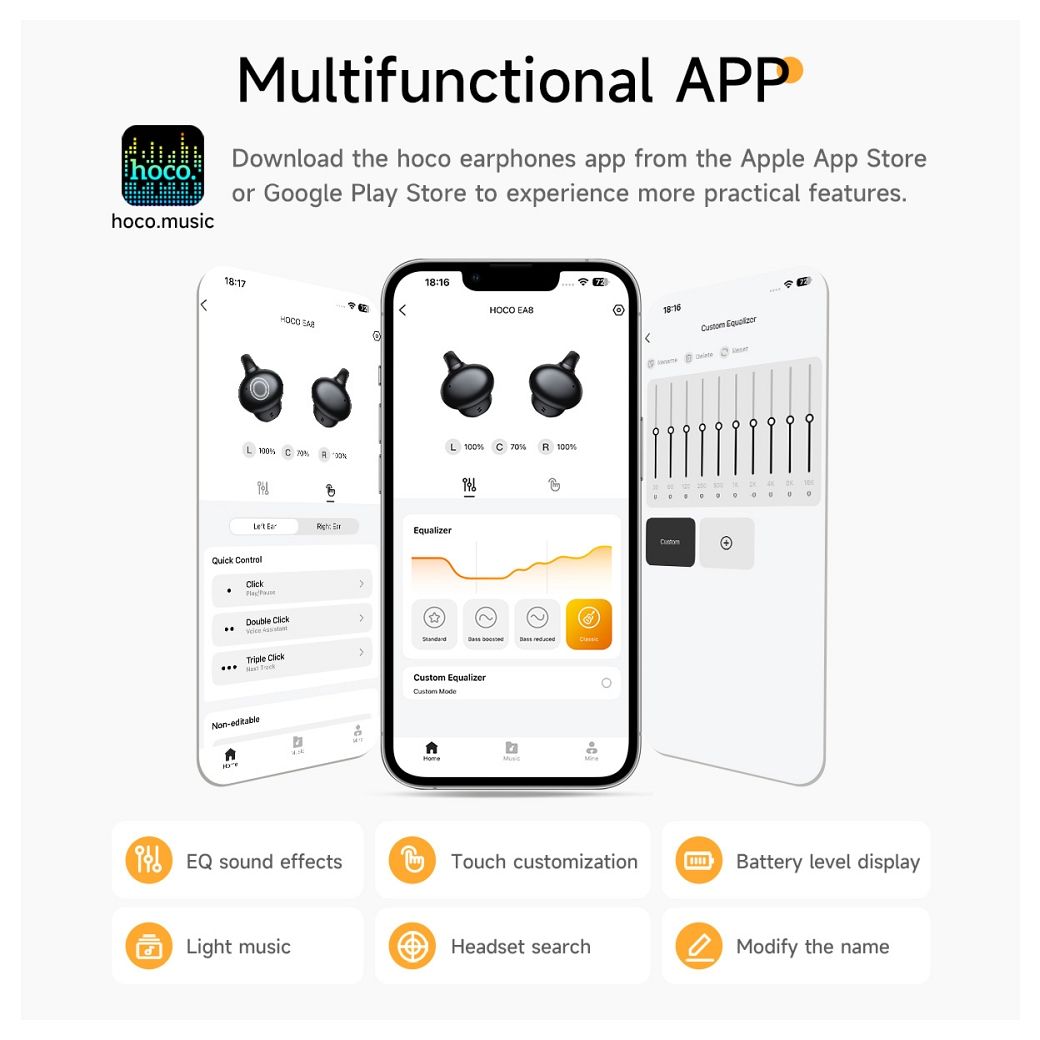 S�uchawki Hoco TWS EA8 czarne / 5